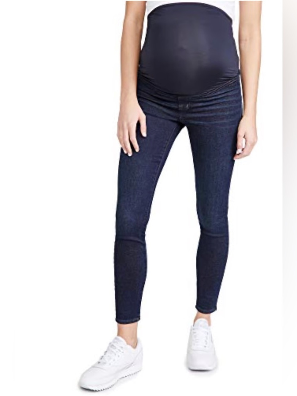 Madewell Maternity Skinny Jean Sz 27 Over the Belly Dark Wash
Blue Stretch Denim
